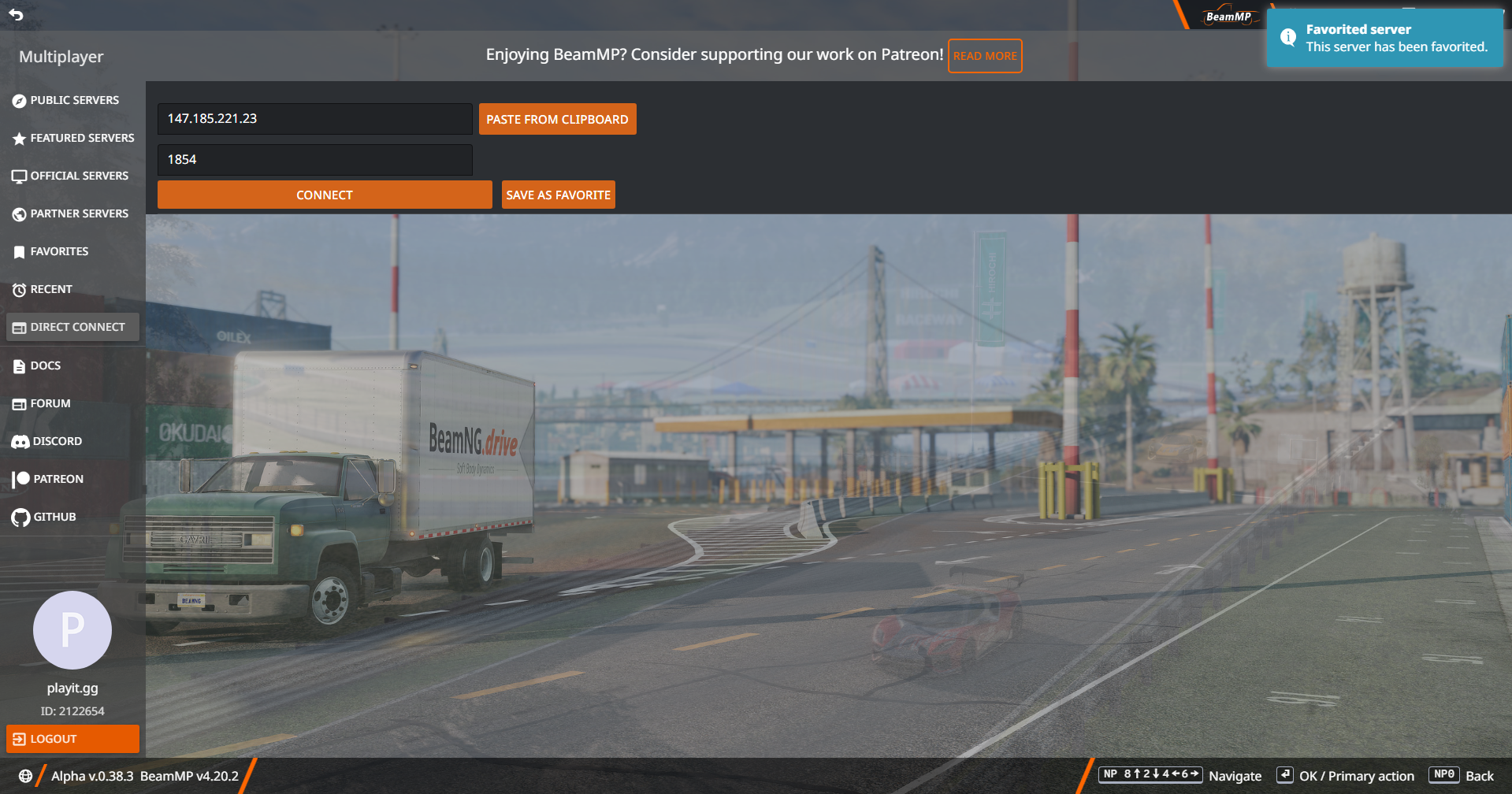 BeamMP Direct Connect